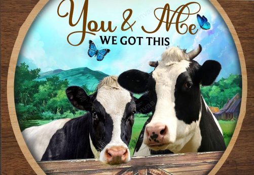 Cow Couple Canvas You And Me We Got This Butterfly