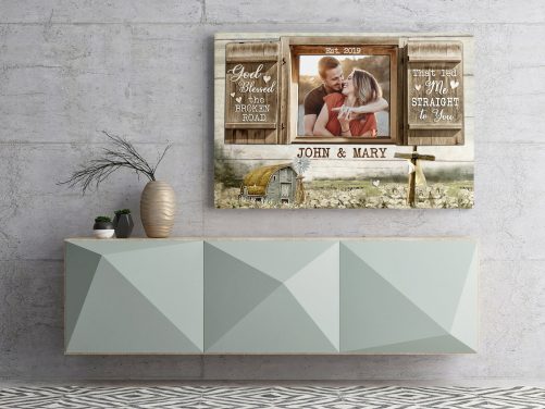 Custom Couple Canvas God Blessed The Broken Road Farm (2)