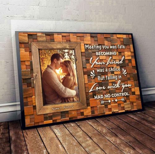 Custom Name And Photo Couple Canvas Meeting You Was Fate Falling In Love With You (3)