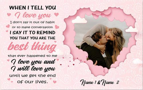 Custom Name And Photo Couple Canvas When I Tell You I Love You (1)