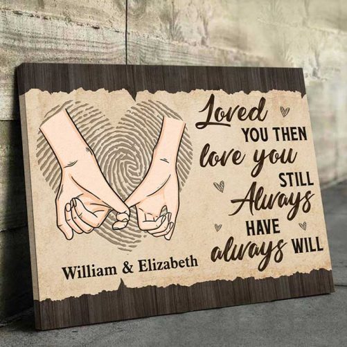 Custom Name Couple Canvas Loved You The Love You Still Fingerprint (2)