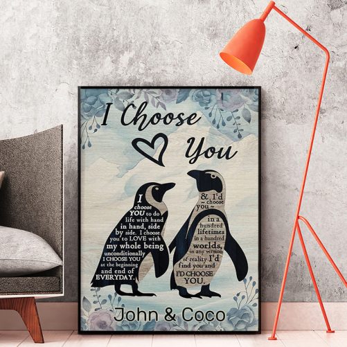 Custom Name Dolphin Couple Canvas I Choose You (3)