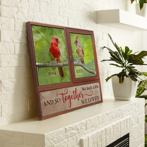 Custom Name Hummingbird Couple Canvas And So Together We Built A Life We loved (3)
