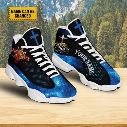 Customized Jesus Nails Jesus Cross Basketball Shoes, Jesus Saved My Life Running Shoes, Unisex Shoes With Thick Sole 2