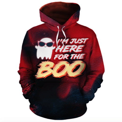 Halloween Couple All Over Hoodie I'm Her Boo I'm Just Here For The Boo 3