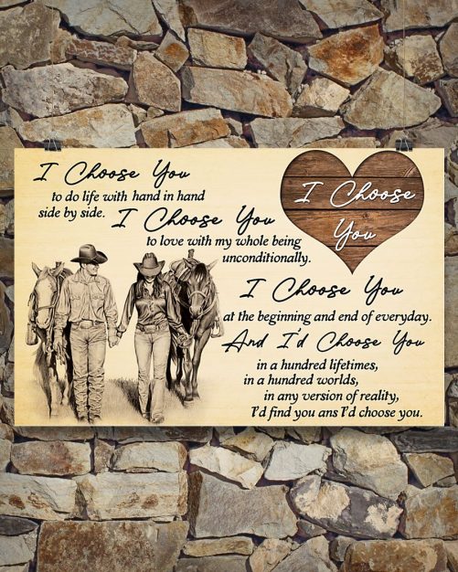 Horse Canvas For Couple I Choose You (2)