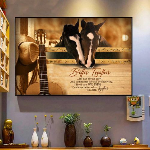 Horse Couple Canvas Better Together (1)
