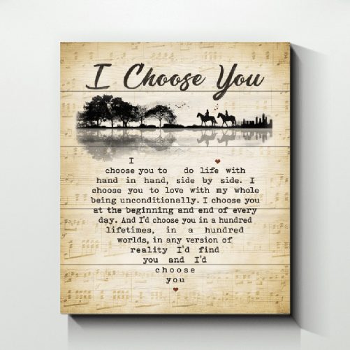 Horse Couple Canvas I Choose You (1)