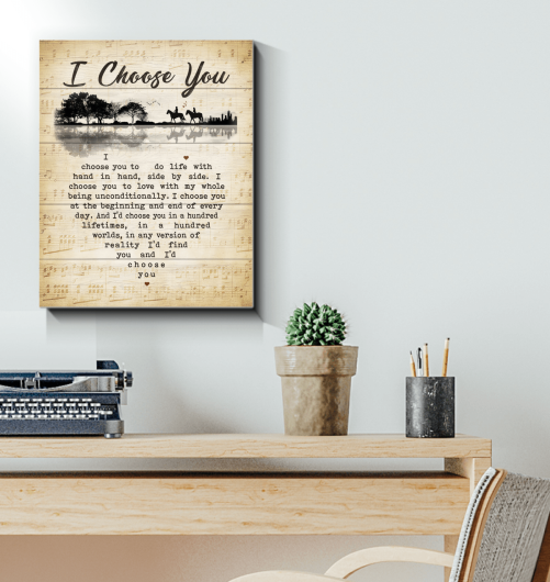 Horse Couple Canvas I Choose You (2)