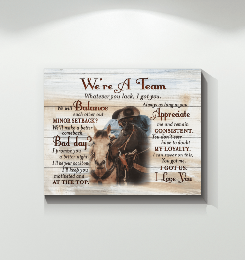 Horse Couple Canvas Whatever You Lack I Got You 1