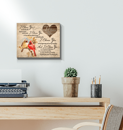 Hummingbird Couple Canvas I Choose You (1)