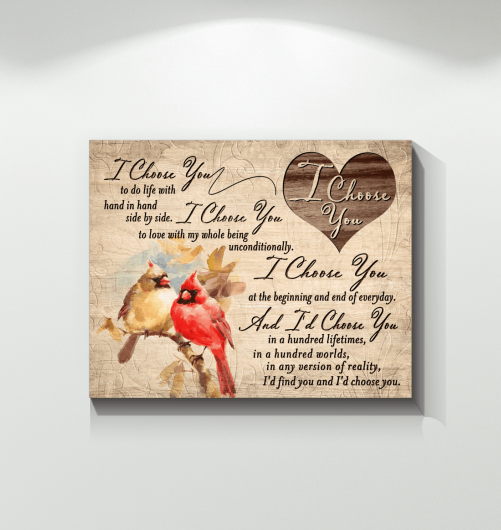 Hummingbird Couple Canvas I Choose You (3)