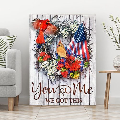 Hummingbird Couple You And Me We Got This American Flag (1)