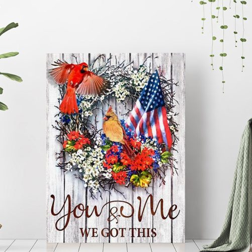 Hummingbird Couple You And Me We Got This American Flag (3)
