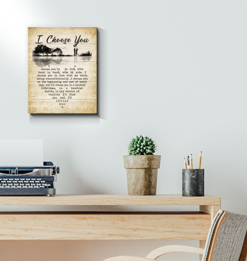 I Choose You Couple Canvas 2