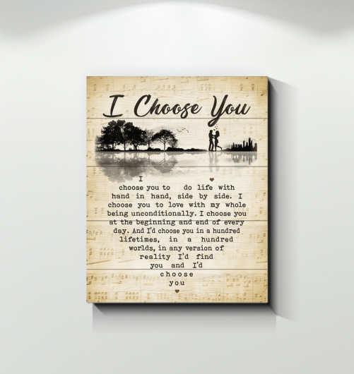 I Choose You Couple Canvas