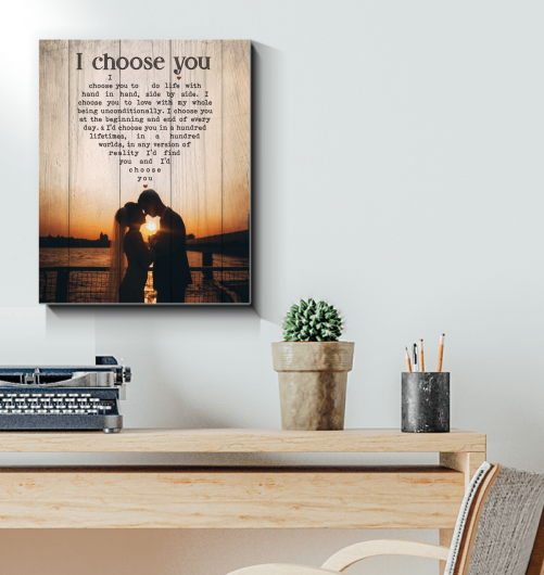 I Choose You Wedding Couple Canvas (1)