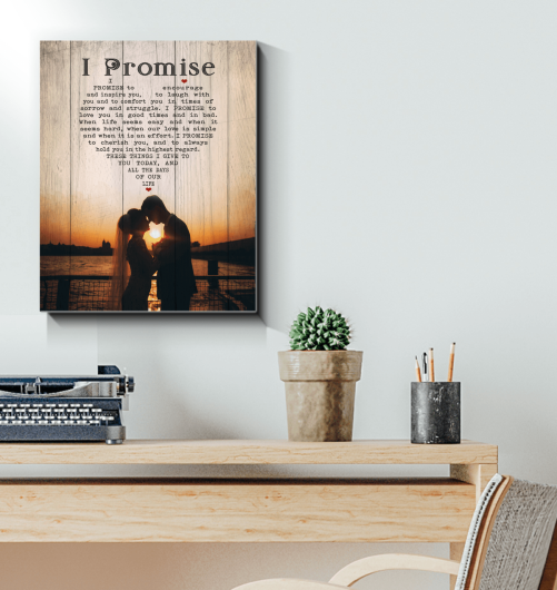 I Promise Wedding Couple Canvas (1)