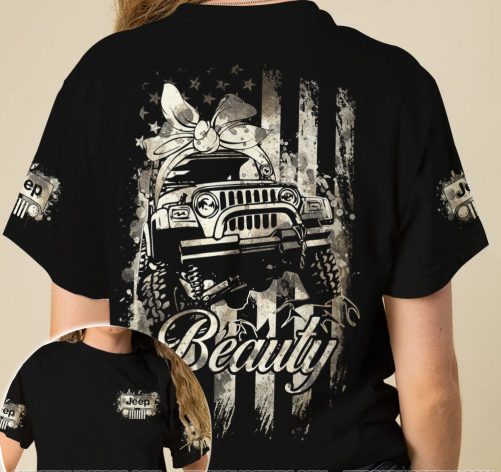 Jeep Beauty Beast Couple 3D T Shirts 2