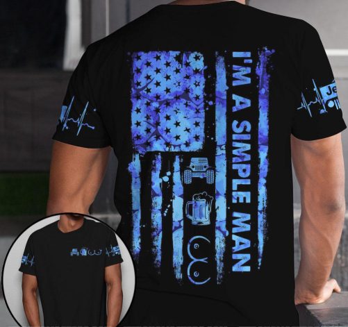 Jeep Couple 3D T shirt I'm A Simple Woman I'm A Simple Man