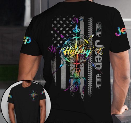 Jeep Couple 3D T shirt Jeep Hubby Jeep Wifey Compass