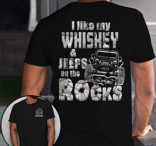 Jeep Couple 3D T shirts I Like My Whisky And Jeeps On The Rock 1