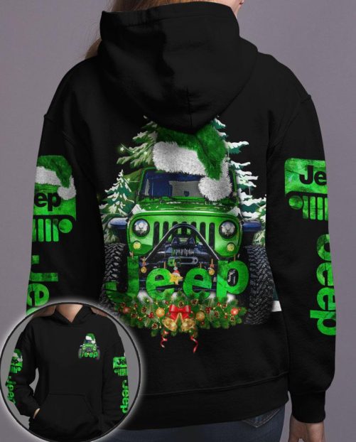 Jeep Couple All Over Hoodie Christmas Jeep 1