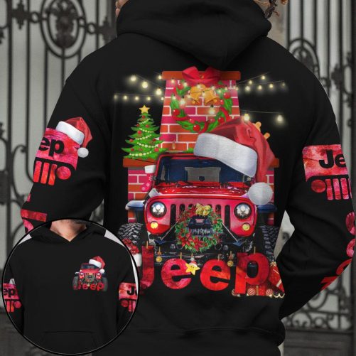 Jeep Couple All Over Hoodie Christmas Jeep 2