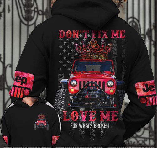 Jeep Couple All Over Hoodie Don't Fix Me Love Me (2)