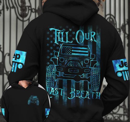 Jeep Couple All Over Hoodie From Our First Kiss Till Our Last Breath 1