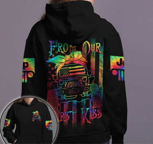 Jeep Couple All Over Hoodie From Our First Kiss Till Our Last Breath 2