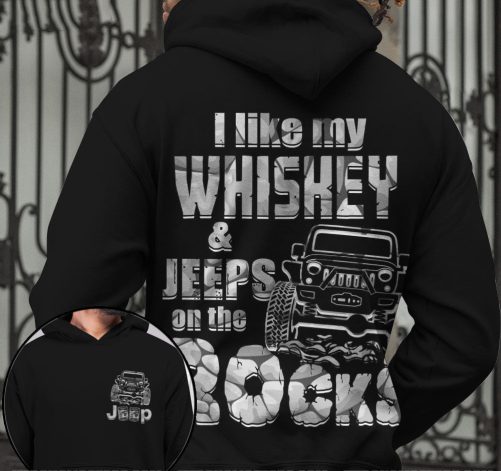 Jeep Couple All Over Hoodie I Like My Whisky And Jeeps On The Rock 1