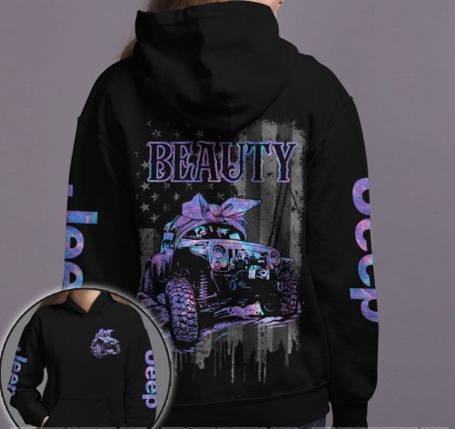 Jeep Couple All Over Hoodie Jeep Beauty Jeep Beast American Flag 2