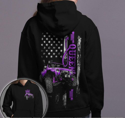 Jeep Couple All Over Hoodie Jeep King Queen 3
