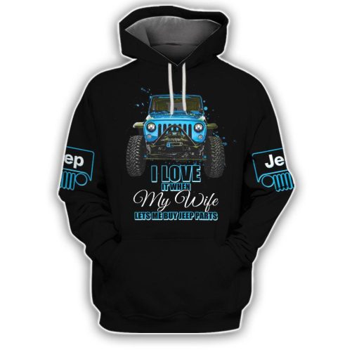 Jeep Couple All Over Hoodie Jeep Wife I Love When My Wife 1