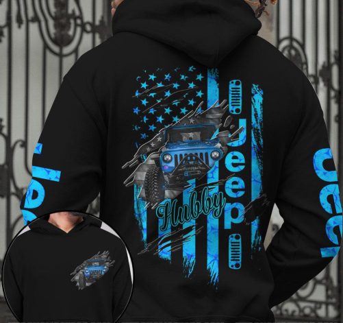 Jeep Couple All Over Hoodie Wifey Hubby 2