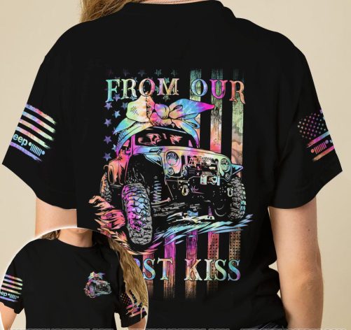 Jeep Couple All Over T Shirts Jeep From Our First Kiss Till Our Last Breath 2