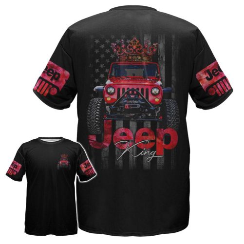 Jeep Couple All Over T shirt Jeep Queen Jeep King 4