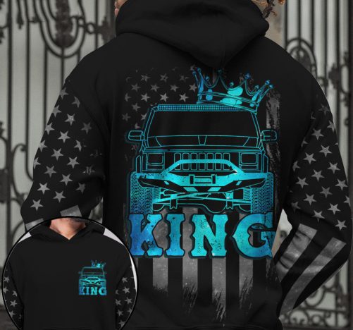 Jeep King Jeep Quen Couple All Over Hoodie 1