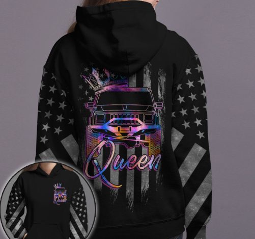Jeep King Jeep Quen Couple All Over Hoodie 2