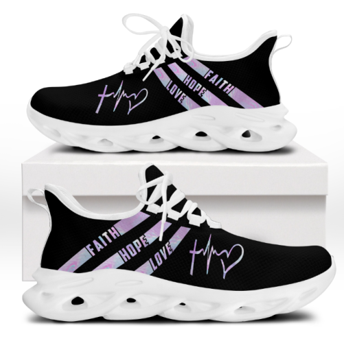 Jesus Faith Hope Love Running Sneakers Christian Max Soul Shoes Hologram Mockup