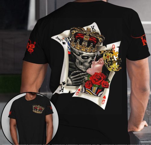 King Queen Couple All Over T Shirts 1