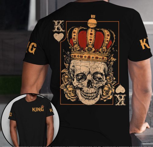 King Queen Couple All Over T Shirts Crown 1