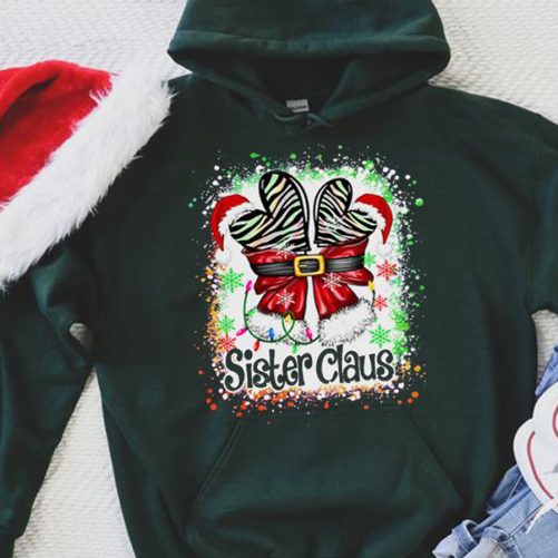 Matching Sister Hoodie Sister Claus   Christmas Gift For Sister 2