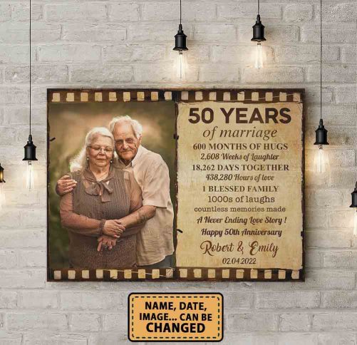 Personalized Anniversary Canvas 50 Years Of Marriage (1)
