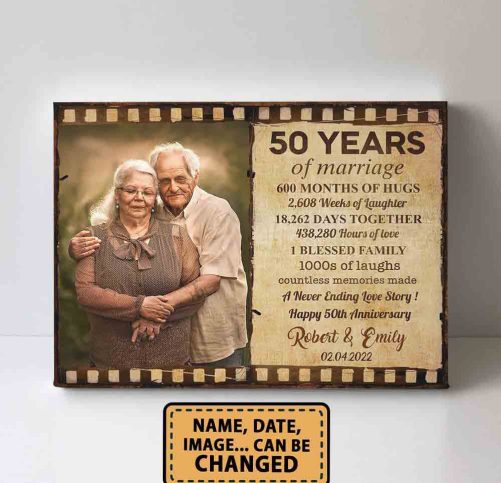 Personalized Anniversary Canvas 50 Years Of Marriage (3)