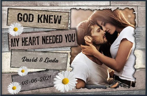 Personalized Couple Canvas God Knew My Heart Needed You (1)