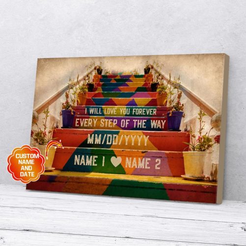 Personalized Couple Canvas I Will Love You Forerver 1