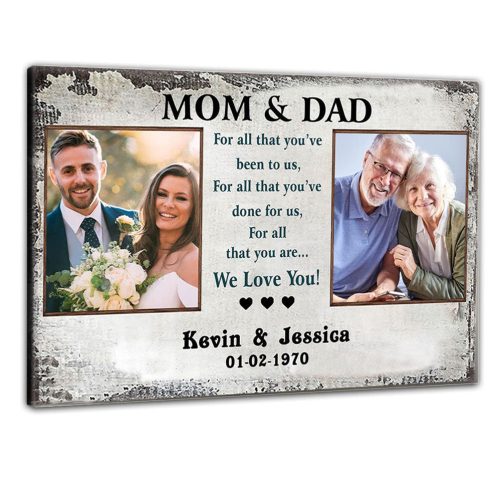 Personalized Family Canvas Mom Dad We Love You (2)
