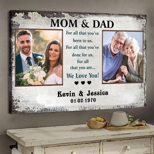 Personalized Family Canvas Mom Dad We Love You (3)